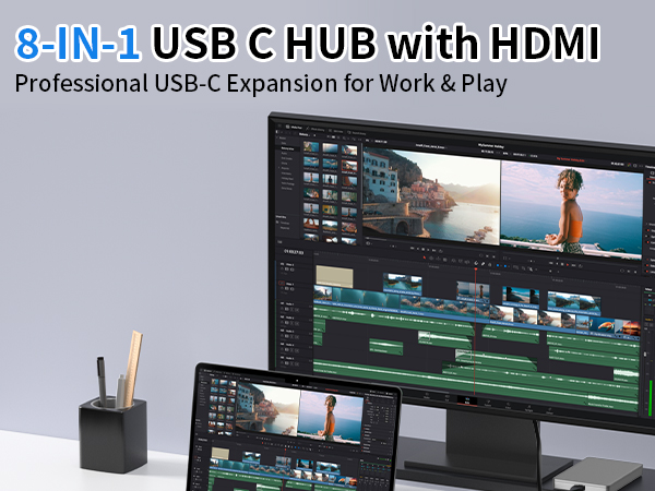 8 in 1 USBC hub