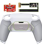 eXtremeRate Silver Real Metal Buttons (RMB) Version Rise 2.0 Remap Kit for PS5 Controller with Gr...