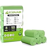 50 Counts Aklyaiap 8 Gallon Trash Bags,Extra Thick & Strong Medium Kitchen Trash Bags,Unscented B...