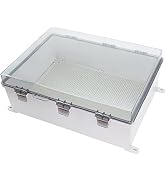 Zulkit Junction Box ABS Plastic Waterproof IP65 Electrical Boxes Hinged Shell Clear Cover Outdoor...