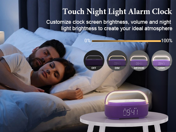 6 IN 1 Alarm Clock for Bedroom