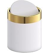 JILLICK Mini Trash Can with Lid, Metal Small Tiny Mini Trash Bin Can, Mini Countertop Trash Cans ...