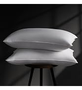 DOWNSTORIA Goose Down Pillows Queen Size Set of 2, Hotel Collection Bed Pillow for Sleeping, 2 Pa...