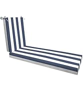 Honeycomb Outdoor Chaise Lounge Cushion for Patio Furniture, Water & Fade Resistant, Removable Co...
