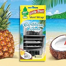 Little Trees Caribbean Colada Vent Wrap air freshener 4 pack