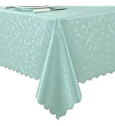 HOMOHEINI Rectangle Table Cloth, Waterproof Heavy Duty Vinyl Tablecloths, Stain-Resistant Wipeabl...
