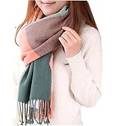 Loritta Womens Scarf Fashion Long Plaid Shawls Wraps Big Grid Winter Warm Lattice Large Scarves G...