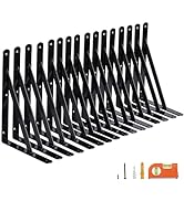 NEODROP 16-Pack 12 Inch Heavy Duty Shelf Brackets, Large Wall Bracket for Garage Kitchen Floating...