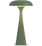 CryzhalinX Cordless Table Lamp,Rechargeable Desk Lamp,LED Reading Light with 3 Colors,Mushroom La...
