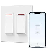 Milfra Smart Light Switch 2 Gang Single-Pole 3way 4way Smart Switch 2024 New Model 10A,Compatible...