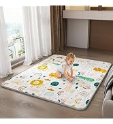 Baby Play Mat for Floor, Thick Soft 50" X 50" Baby Floor Play Mat, Machine Washable and Non-Slip ...