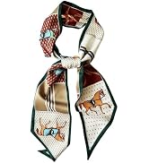 Silk Head Scarf for Hair Fashion Headwrap for Women Lightweight Neck Tie