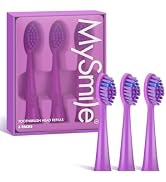 MySmile DY156 Electric Toothbrush Replacement Heads, 3 Packs (Purple)