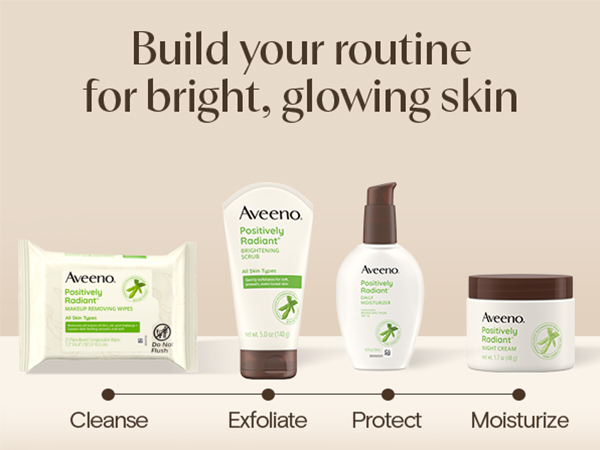 aveeno brightening skin routine