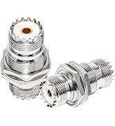 Anina UHF Female to Female Jack Bulkhead Coax Connector SO-239 PL-259 RF Coaxial Cable Adapter 2-...