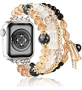 Efolen Beaded Bracelet Band Compatible with Apple Watch Band 38mm 40mm 41mm 42mm 44mm 45mm 49mm f...