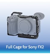 Nitze FX2 Cage, Full Cage for Sony FX2 Camera & XLR Handle, with Built-in NATO Rail, Cold Shoe an...