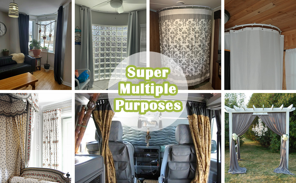 adjustable flexible curtain track