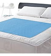 Incontinence Bed Pads Washable 34'' x 52'', Non-Slip Waterproof&Absorbent Bed Pads Quilted, Reusa...