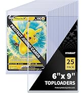 HYARUAT 6x9 Toploader - Rigid Clear PVC Sleeves for Protecting & Mailing Jumbo Cards, Photos, and...