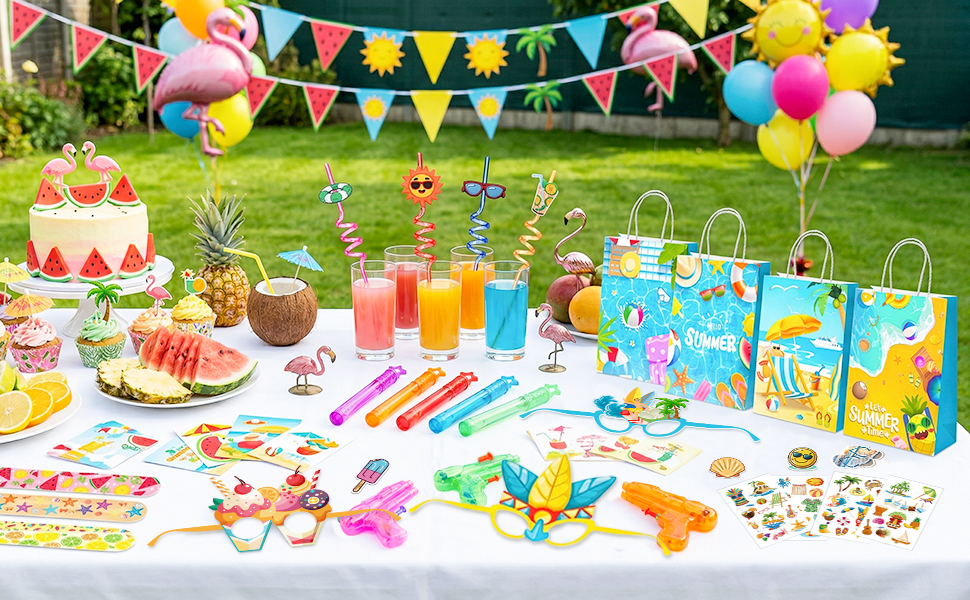 pool beach birthday party favors