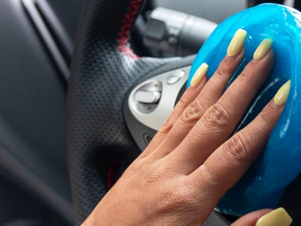 Automotive interior cleaning putty for vents, trim, and textured surfaces