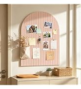 Markdang Large Arched Felt Bulletin Board 35" x 24", 6 Pack Cork Boards Alternative for Walls wit...