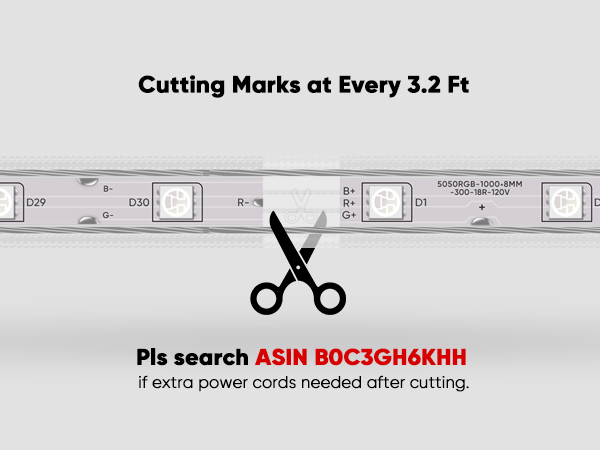 cuttable rgb lighting strip