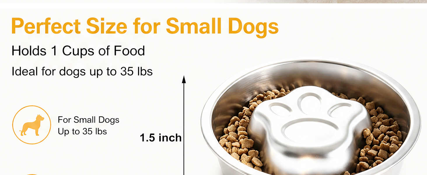 Stainless Steel Slow Feeder Dog Bowls