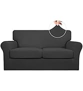 Easy-Going 3 Pieces Stretch Soft Couch Cover for Dogs - Washable Sofa Slipcover for 2 Separate Cu...