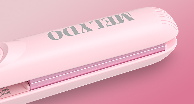 Round-edge plates, ideal to achieve sleek straight hair and tiny curly hair