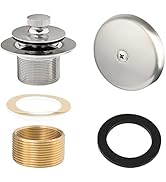 Artiwell Push & Lock Tub Trim Set with Single-Hole Overflow Faceplate, Bathtub Conversion Kit