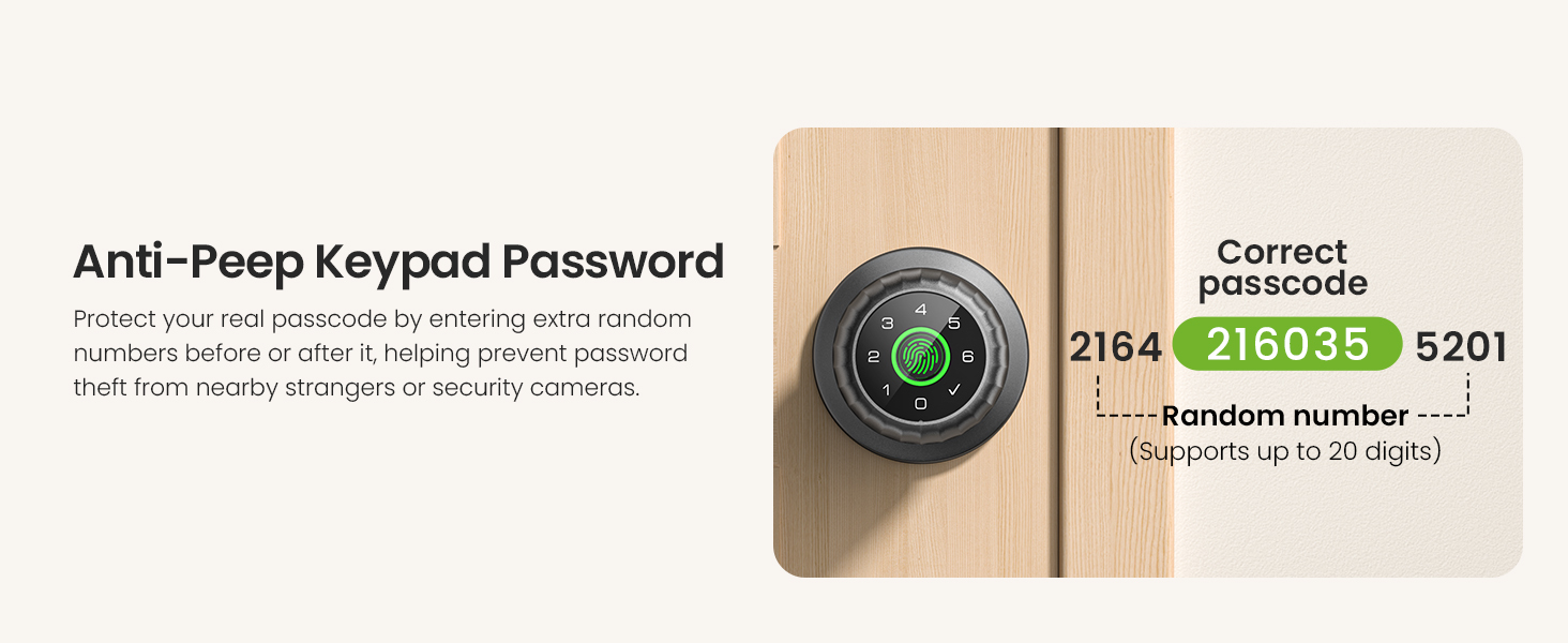 ANTI-PEEP KEYPAD DOOR LOCK