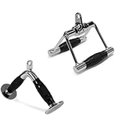 Yes4All Cable Machine Attachment, Tricep Straight Bar, V Bar, LAT Pulldown Attachments/Accessorie...
