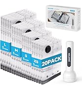 KOLERRE 20 Pack Travel Vacuum Seal Bags with Rechargeable Electric Pump, 4 Sizes Space Saver Vacu...