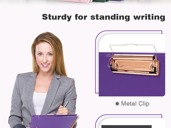 spiral clipboard with storage