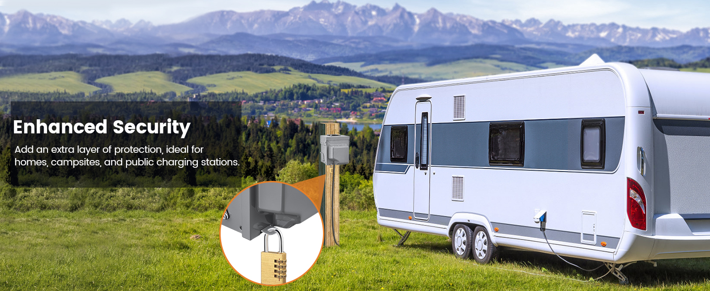 30 AMP RV Outlet Box Lockable