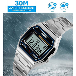 Men's Digital Watch Stainless Steel