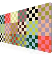iCasso Checkered Desk Mat, Desk Matt for Desktop, Cute Desk Pad Mat, XXL Large Mouse Pad for Desk...