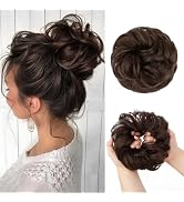CJL HAIR Large Messy Bun Hair Piece Wavy Curly Scrunchies Synthetic Chignon Ponytail Hair Extensi...
