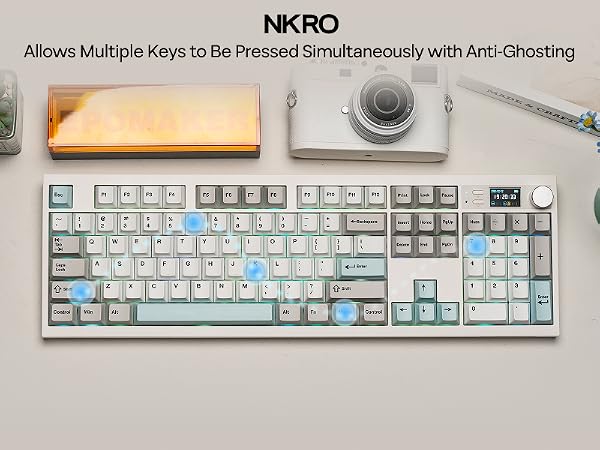 Full Size Mechanical Keyboard with Screen & Knob
