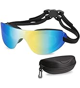 Tripsky Swim Goggles, Rimless polarized swimming goggles for Adult Men Women Youth.