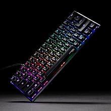 RGB backlit keys with radiant lighting effects