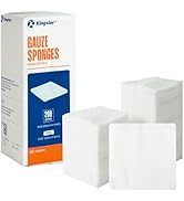 200 Pack 3x3 Inch Gauze Sponges 8-Ply, 100% Cotton Soft Woven Gauze Pads for Wound Care, Highly A...
