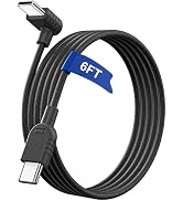 90 Degree USB C Cable 6FT Right Angle 60W Fast Charging Dual Type C Braided Charger Cord for Sams...