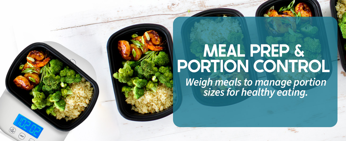 picture of ready meals ready to weigh on the scale