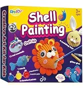 RMJOY Arts & Crafts Kit for Kids: Sea Shell Painting Kit Creativity Craft Kits with 12 Shells 6 P...