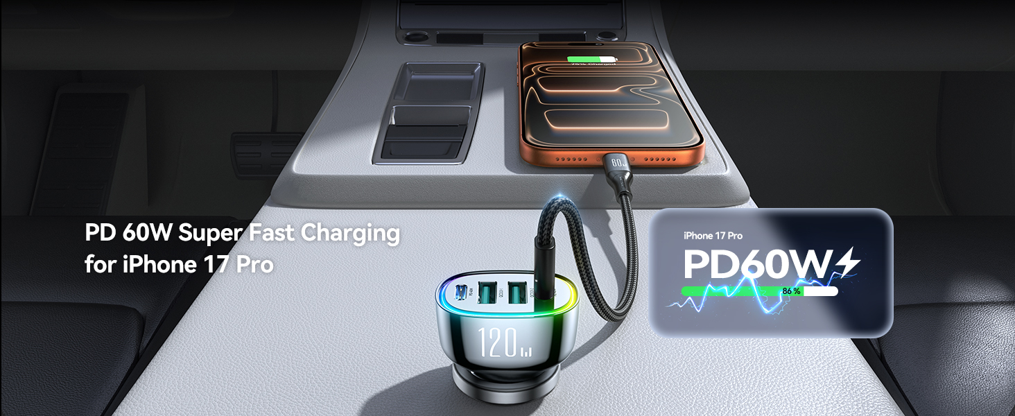 iPhone 16 car charger iphone 17 pro car charger