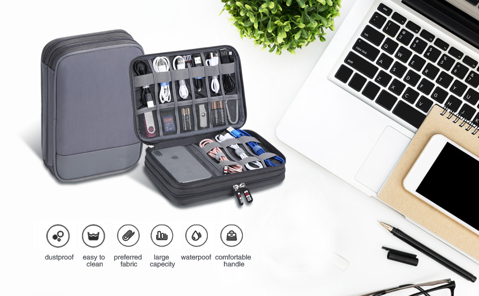 Double Layers Electronic Digital Accessories Bag