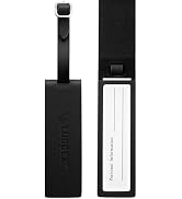LUGGEX Leather Luggage Tag, Genuine Leather Luggage Tags for Suitcases, Luggage ID Tag with Magne...
